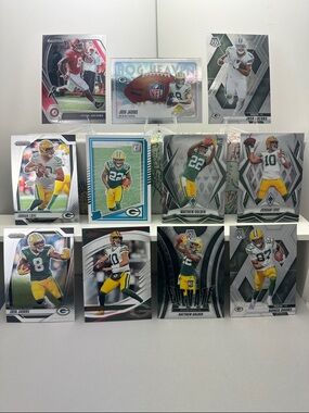 Josh Jacobs/Jordan Love/3 Matthew Golden Rookies & Romeo Doubs Packers lot of 11